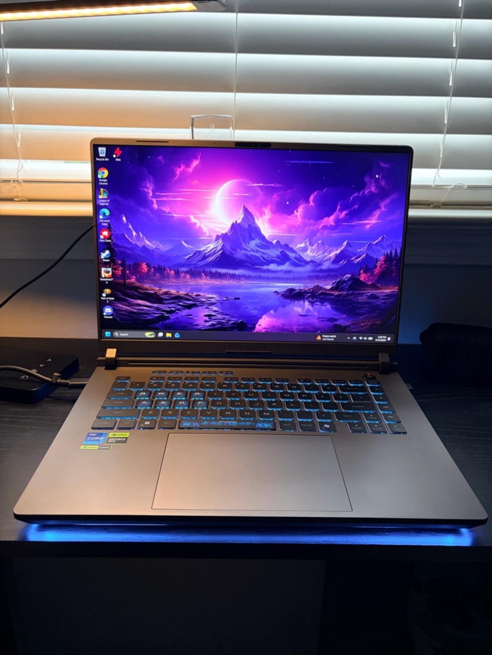 ASUS Laptop in Silver with Blue Backlit Keyboard